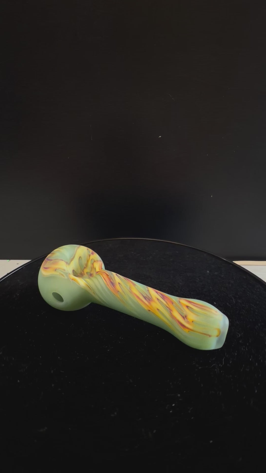 Izlow Glass Sandblasted Drawn Spoon