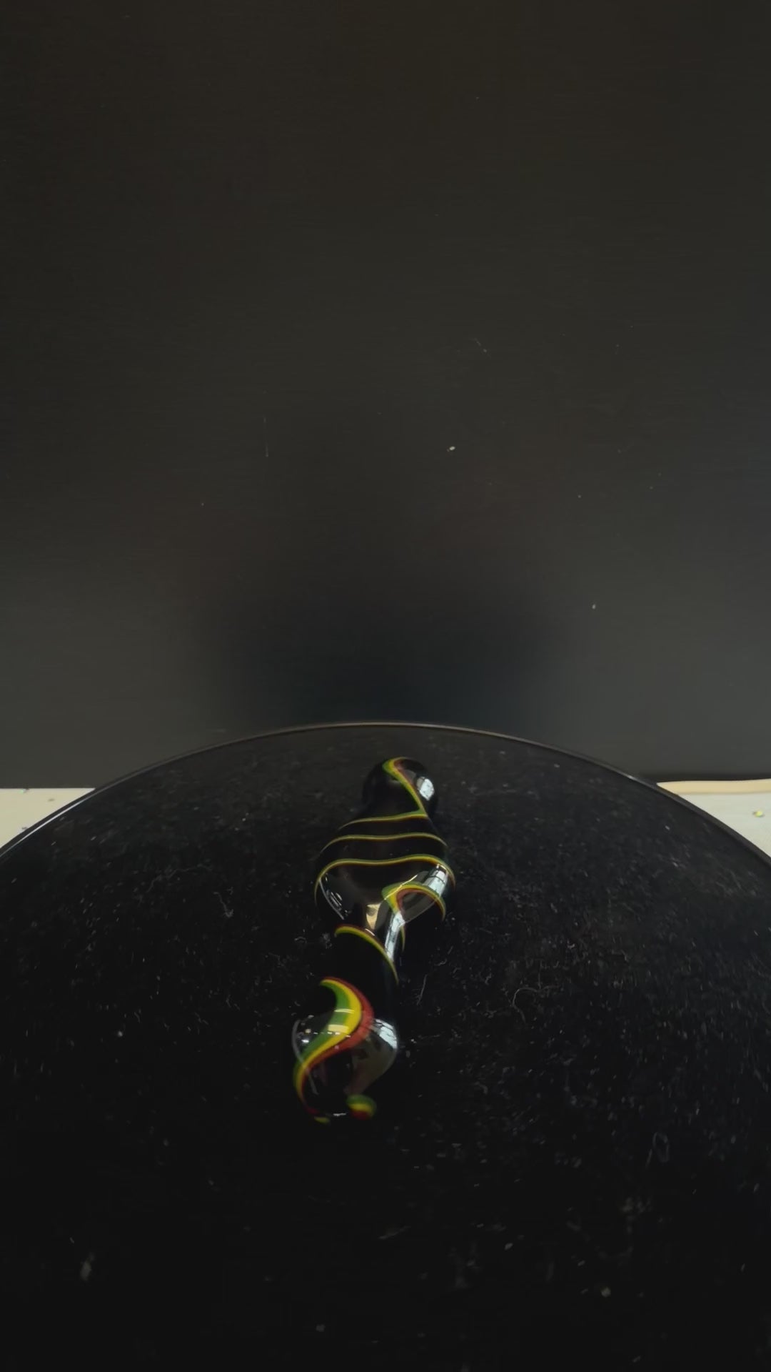 Matty White Chillum- Green, Red, & Yellow Swirl